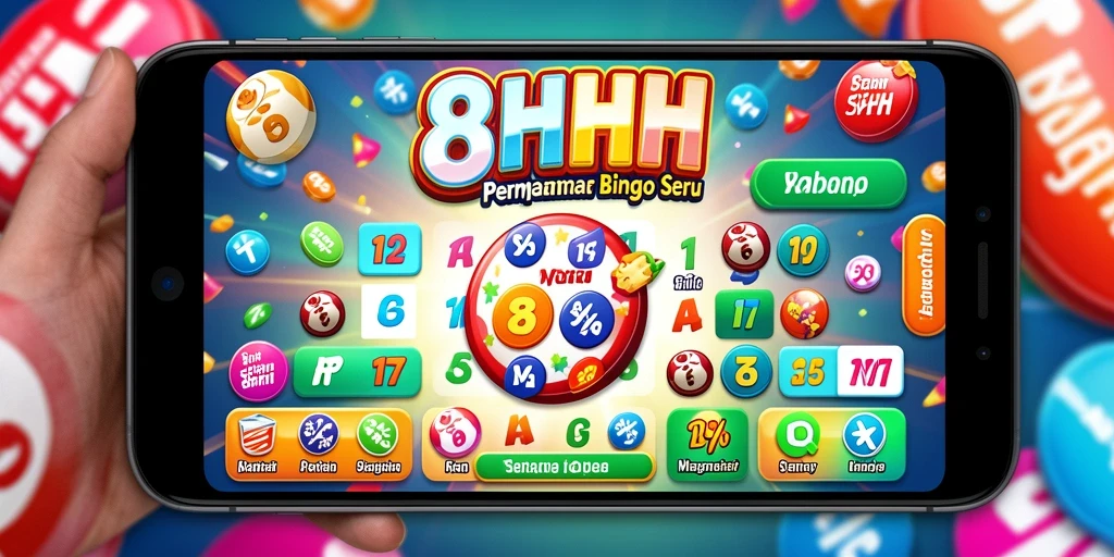 Tampilan gameplay yang menarik dari 8HHH dengan suasana Bingo penuh warna.