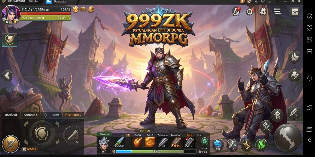Tampilan gameplay seru di dunia fantasi 999ZK.