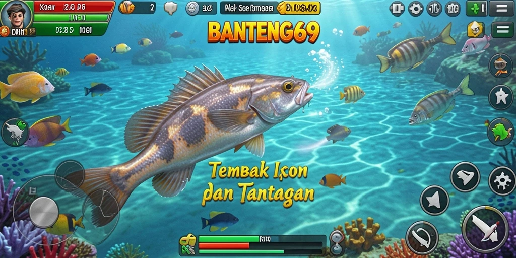 Tampilan gameplay Tembak Ikan yang seru dan menantang di BANTENG69.