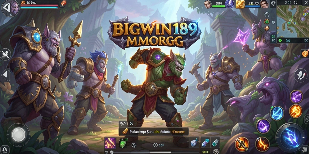 Tampilan screenshot <strong>BIGWIN189</strong> menunjukkan aksi seru dalam pertempuran MMORPG.