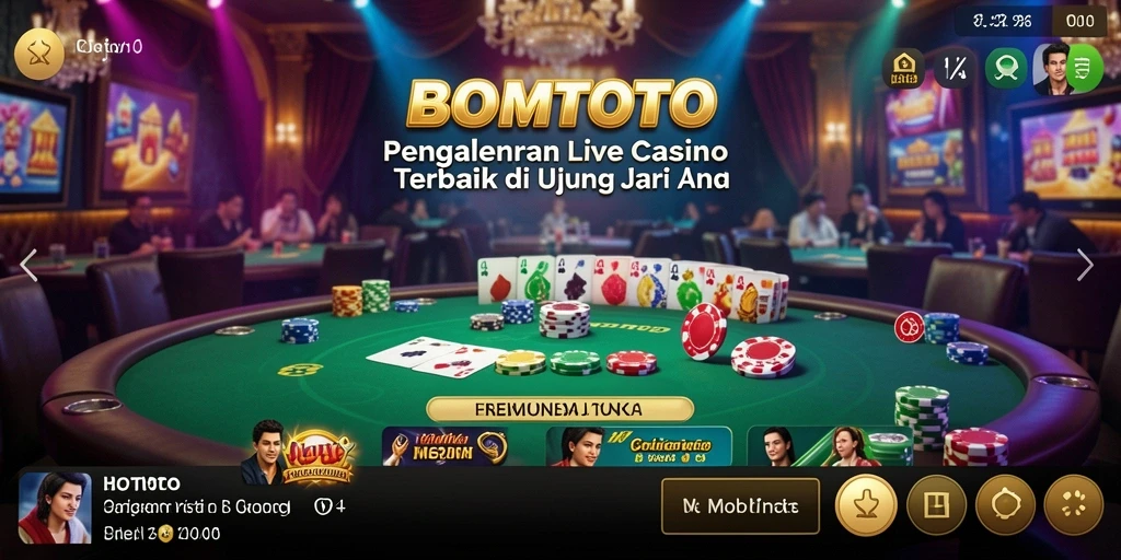Tampilan mumpuni dari gameplay Live Casino BOMTOTO yang mengasyikkan.