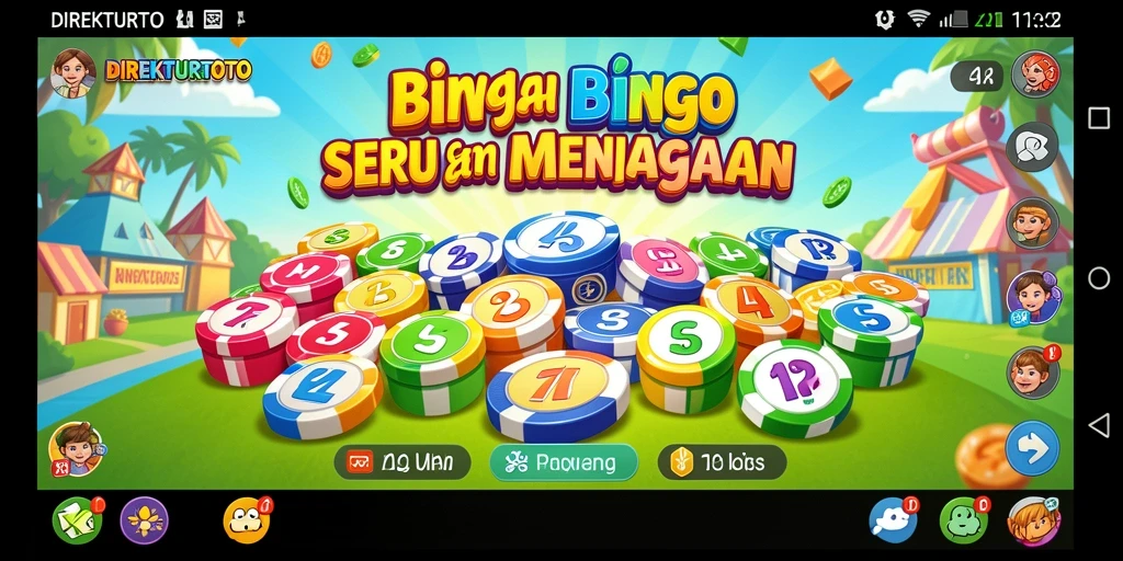 Tampilan seru dari gameplay Bingo di DIREKTURTOTO.