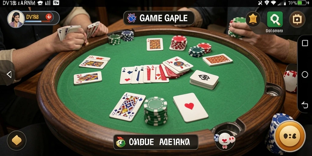 Screenshot utama menampilkan grafik seru dan gameplay Gaple yang menarik.
