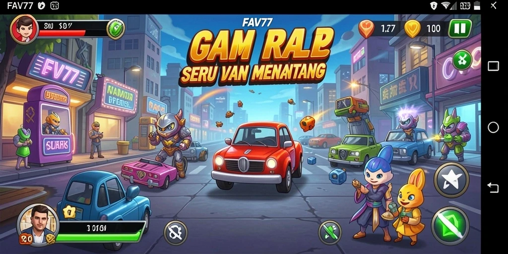 Screenshot dari gameplay seru FAV77 yang menunjukkan aksi cepat dan tantangan.