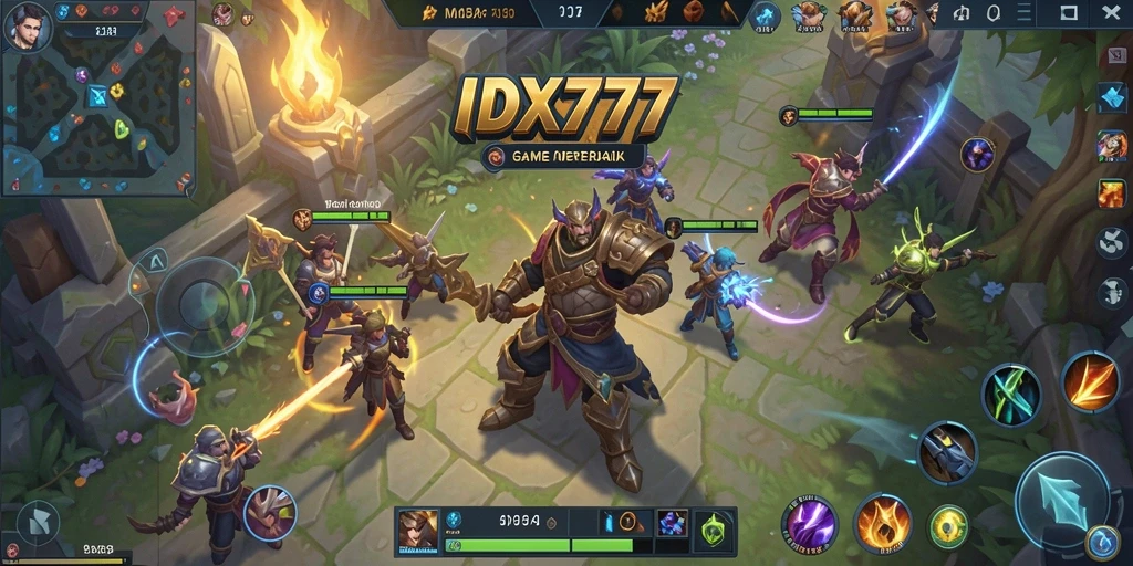 Tampilan aksi seru dari gameplay MOBA IDX777 yang mendebarkan.