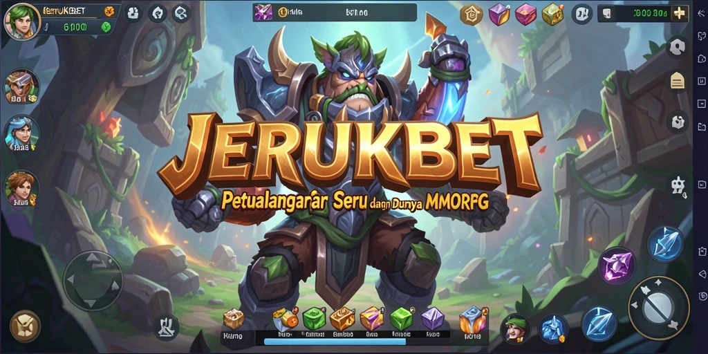 Tampilan gameplay seru di dalam <strong>JERUKBET</strong> dengan berbagai karakter dan monster.