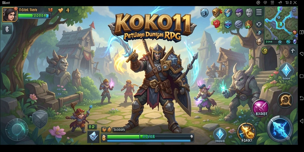 Tangkapan layar KOKO11 yang menunjukkan aksi seru dalam pertempuran RPG.