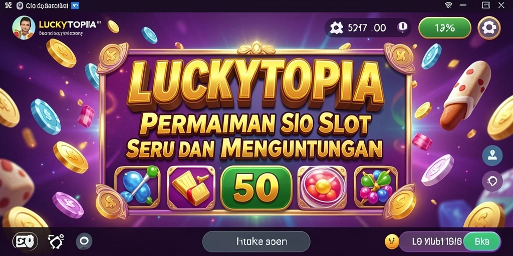 Tampilan gameplay LUCKYTOPIA yang mendebarkan dan menarik.