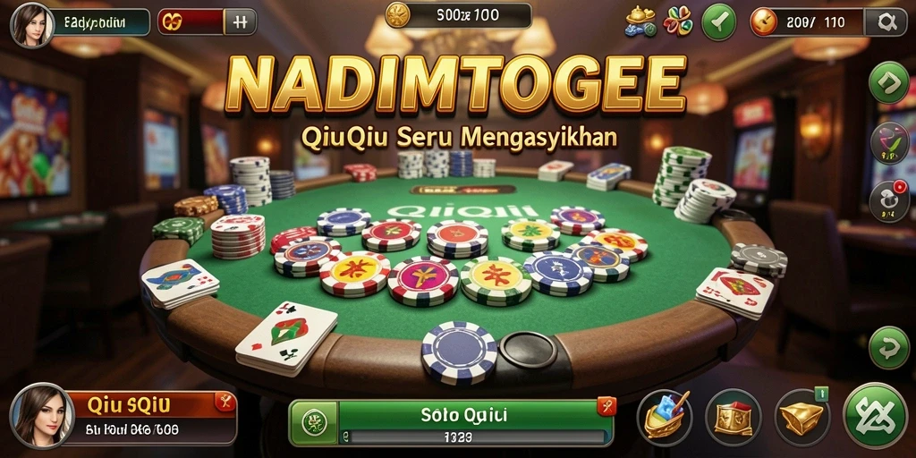 Screenshot gameplay NADIMTOGEL yang menampilkan keseruan QiuQiu.