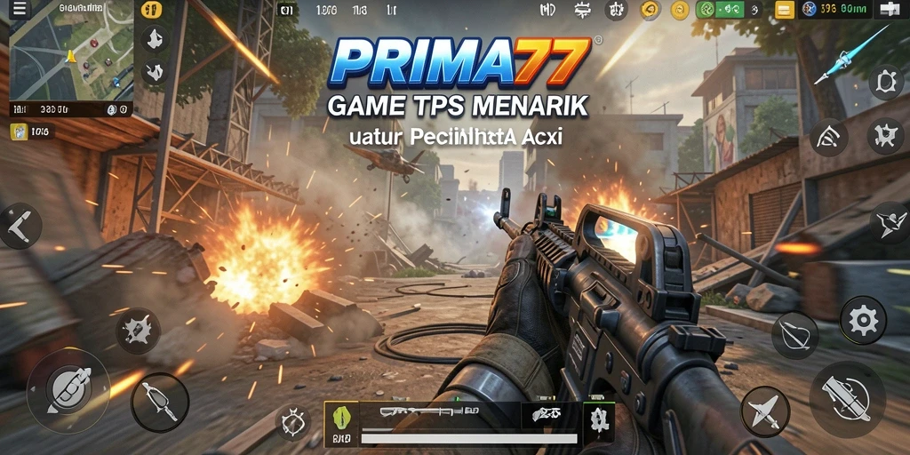 Tampilan utama gameplay TPS PRIMA77 yang seru.