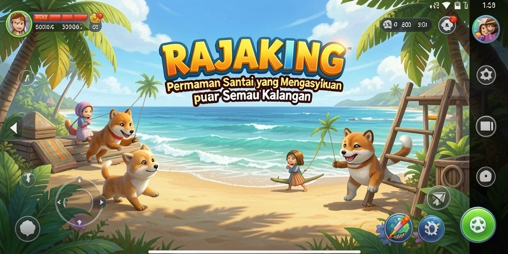 Tampilan gameplay RAJAKING yang menyenangkan dan interaktif.