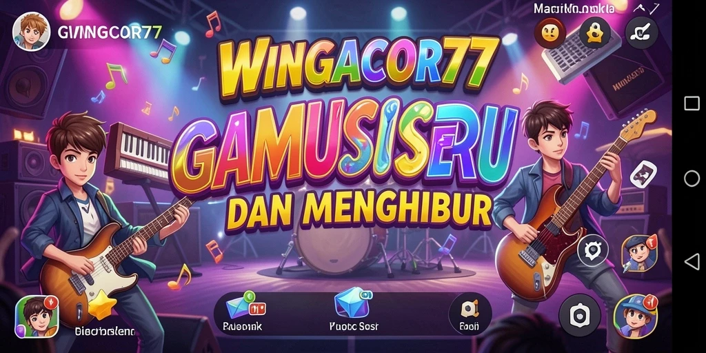 Tampilan gameplay seru dari WINGACOR77 dengan berbagai lagu.